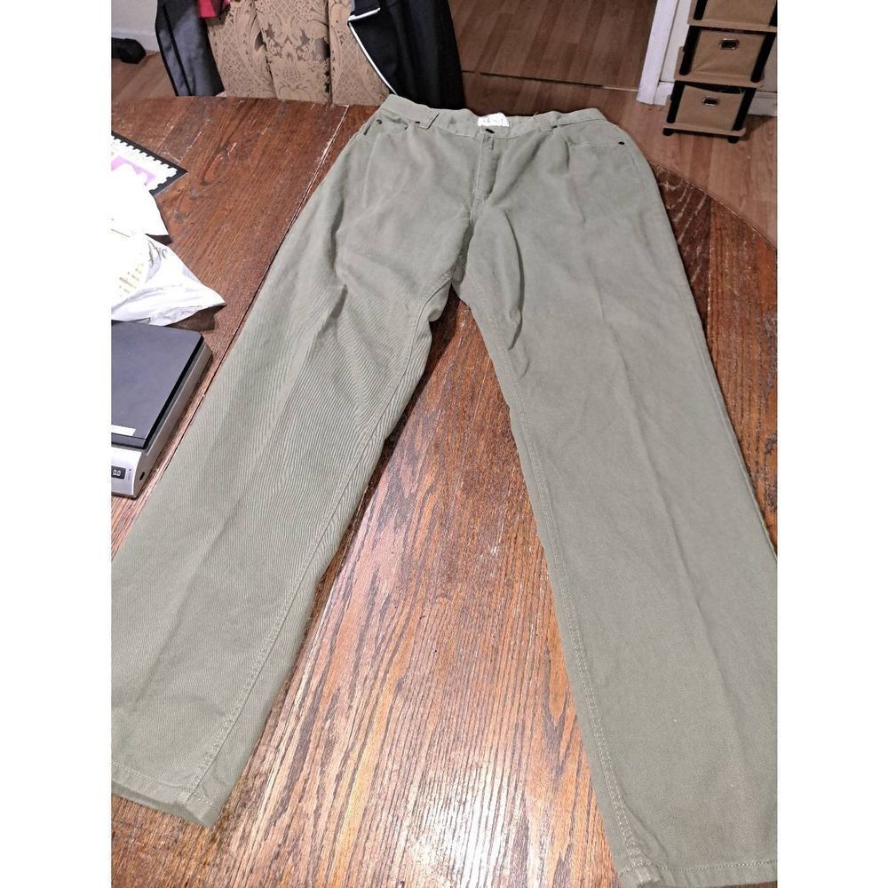 Size 16 Main Street Blues Green Cotton Denim Jeans with Pockets